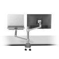 Großhandel Dual Arm Desktop Mount Exclearable Laptop und Monitor Armhaltere für Monitor